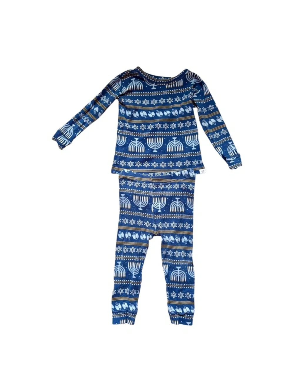 Gap Kids 18-24M Hanukkah Menorah Dreidel Organic Cotton Pajama Set
